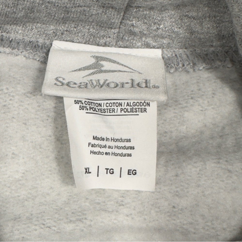 SeaWorld Gray Hoodie with Blue Graphic - Picture 5 of 9